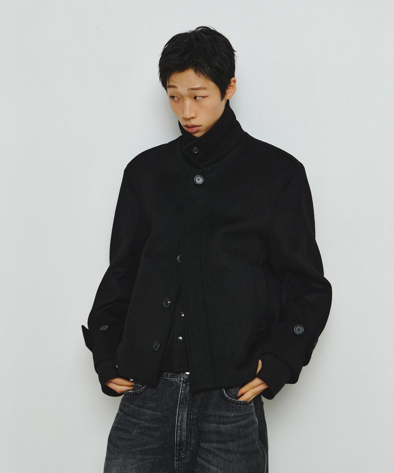 Short mac coat (black)