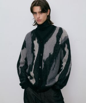 Blend knit cardigan (black)