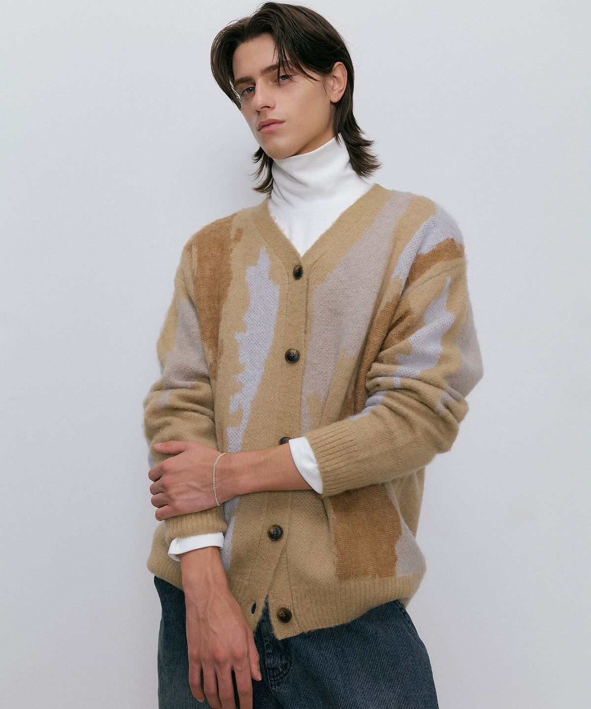 엔도어(ENDOOR) Blend knit cardigan (beige)