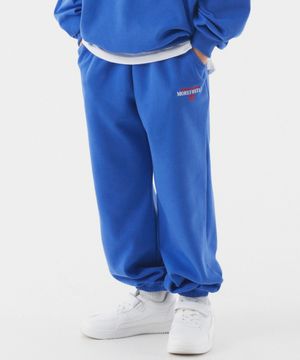 슬로건 조거 스웨트 팬츠 (코발트 블루)