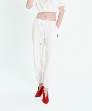 케이9 로고 조거 팬츠 화이트