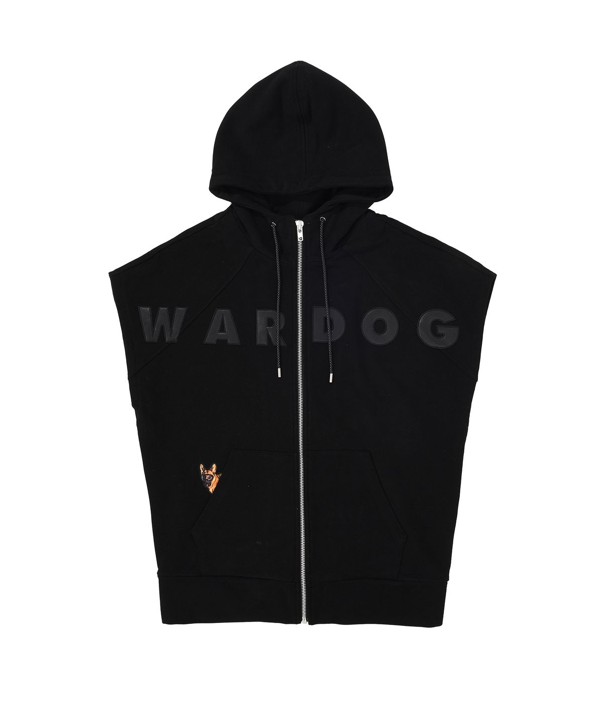 워독(WARDOG) 피카부 민소매 집업 후디 블랙