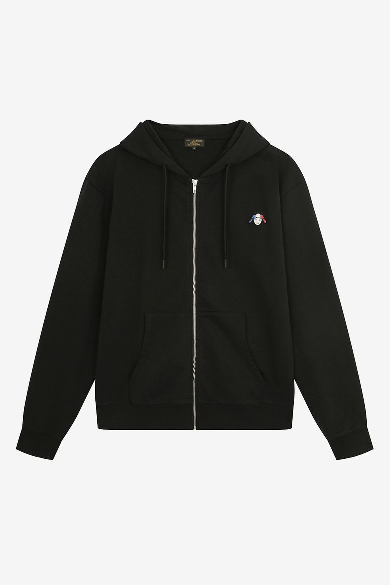 Basic Hooded Zip-Up (Small Mutton)_Black
