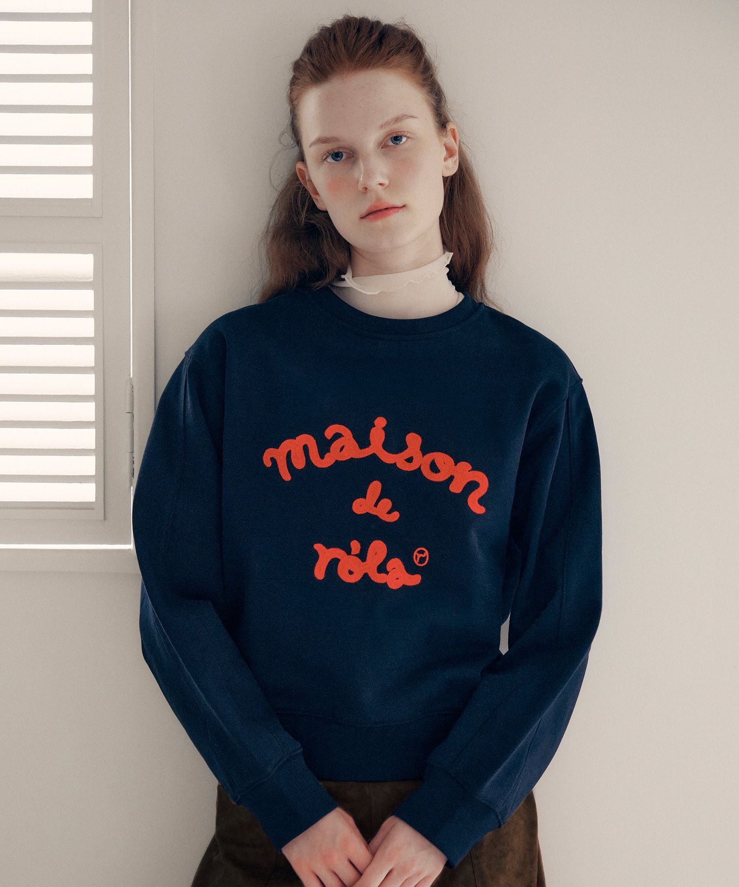 MUSINSA公式 | ROLAROLA MAISON DE ROLA SWEATSHIRTS NAVY
