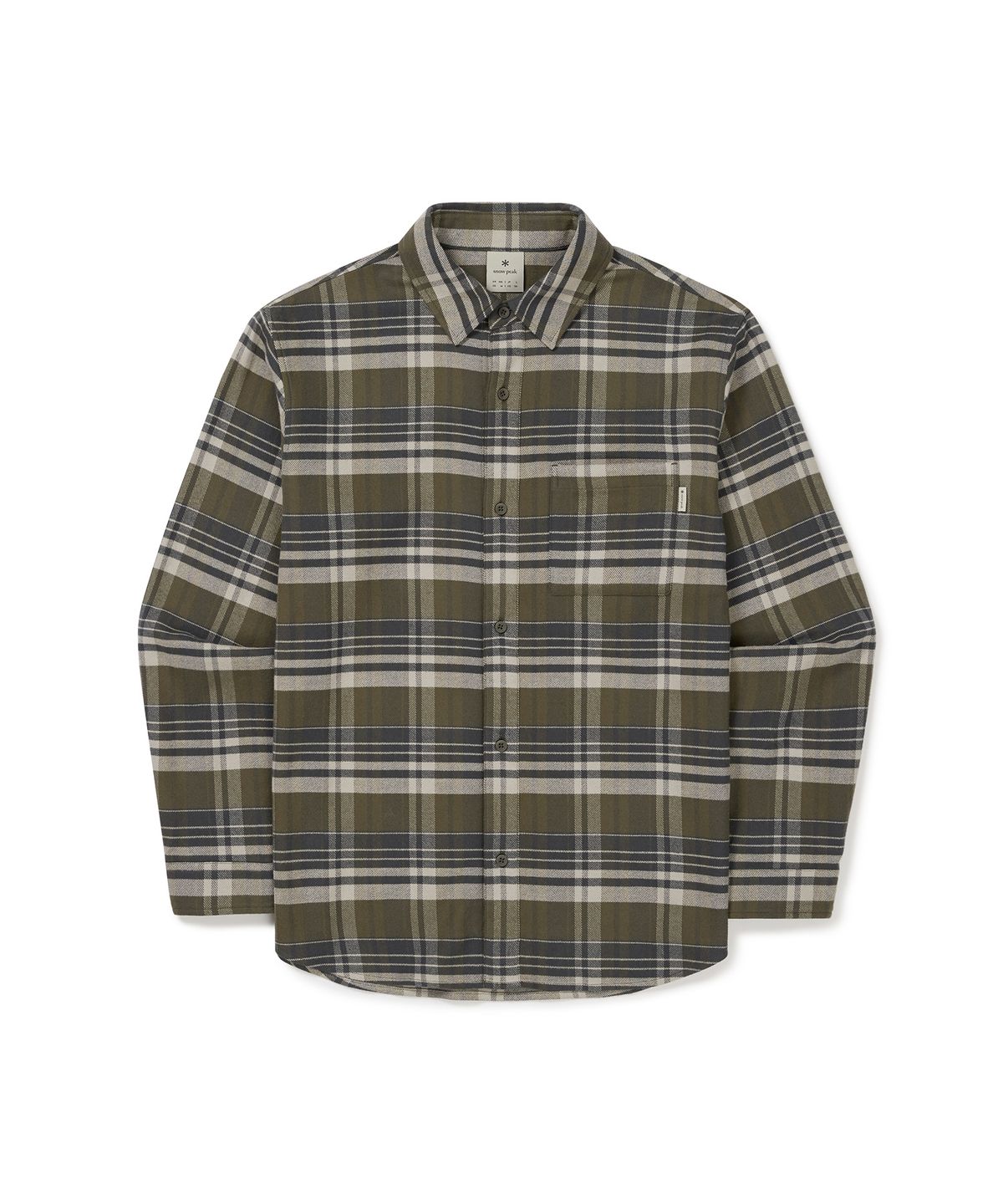 스노우피크 어패럴(SNOWPEAK APPAREL) 리사이클 체크 셔츠 (S24FMFSH02) Olive