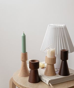 원목 빈티지 우드촛대 4종