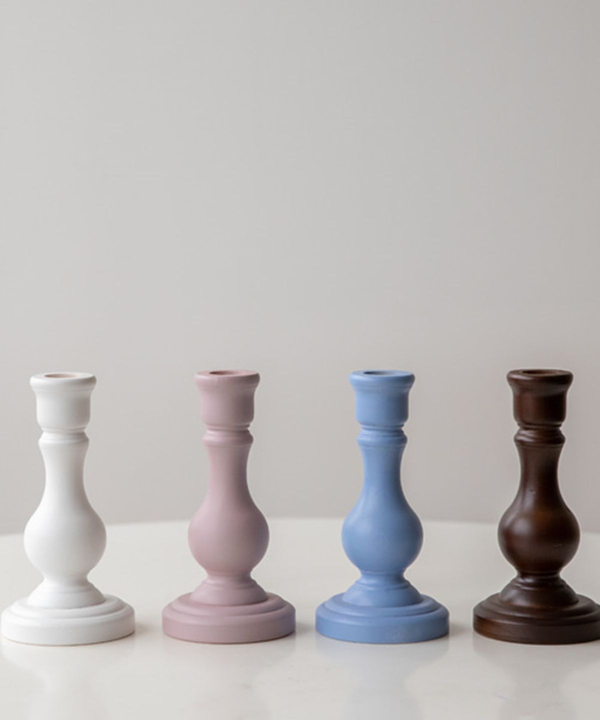 류블류샵(LYUBLYUSHOP) 파스텔 우드 캔들홀더 4colors