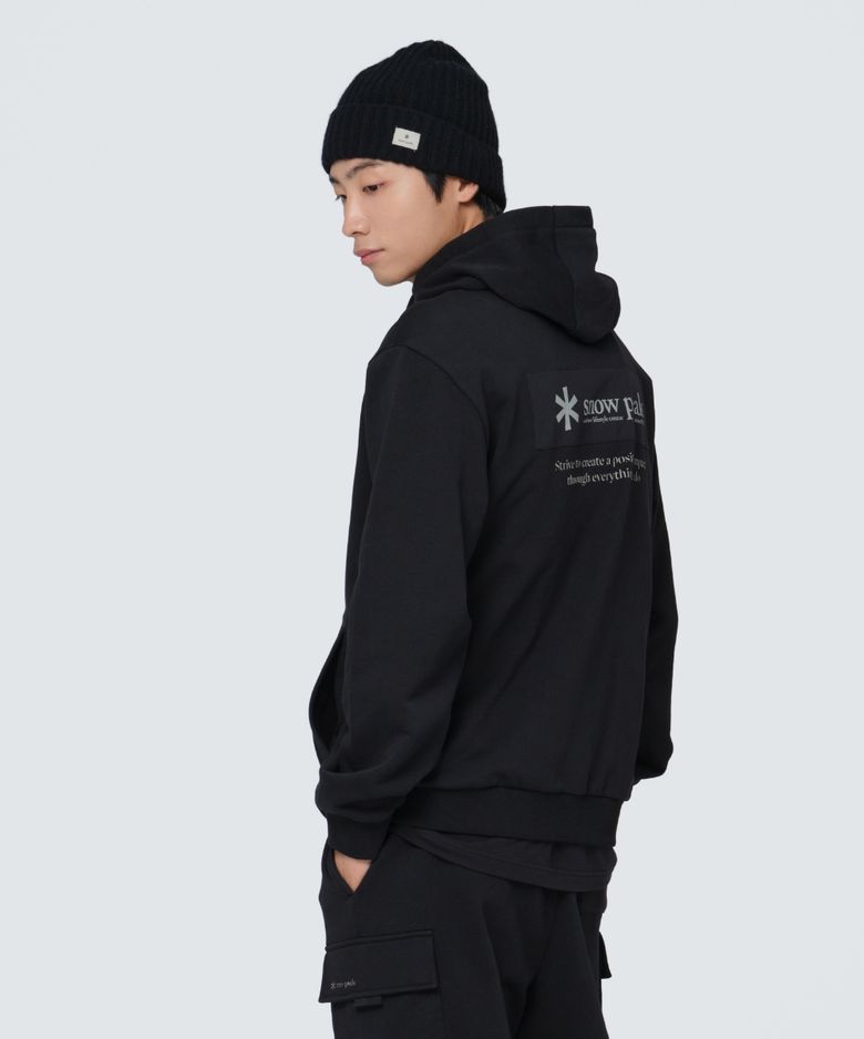 우븐 패치 후드 집업 (S24FMFFJ24) Black