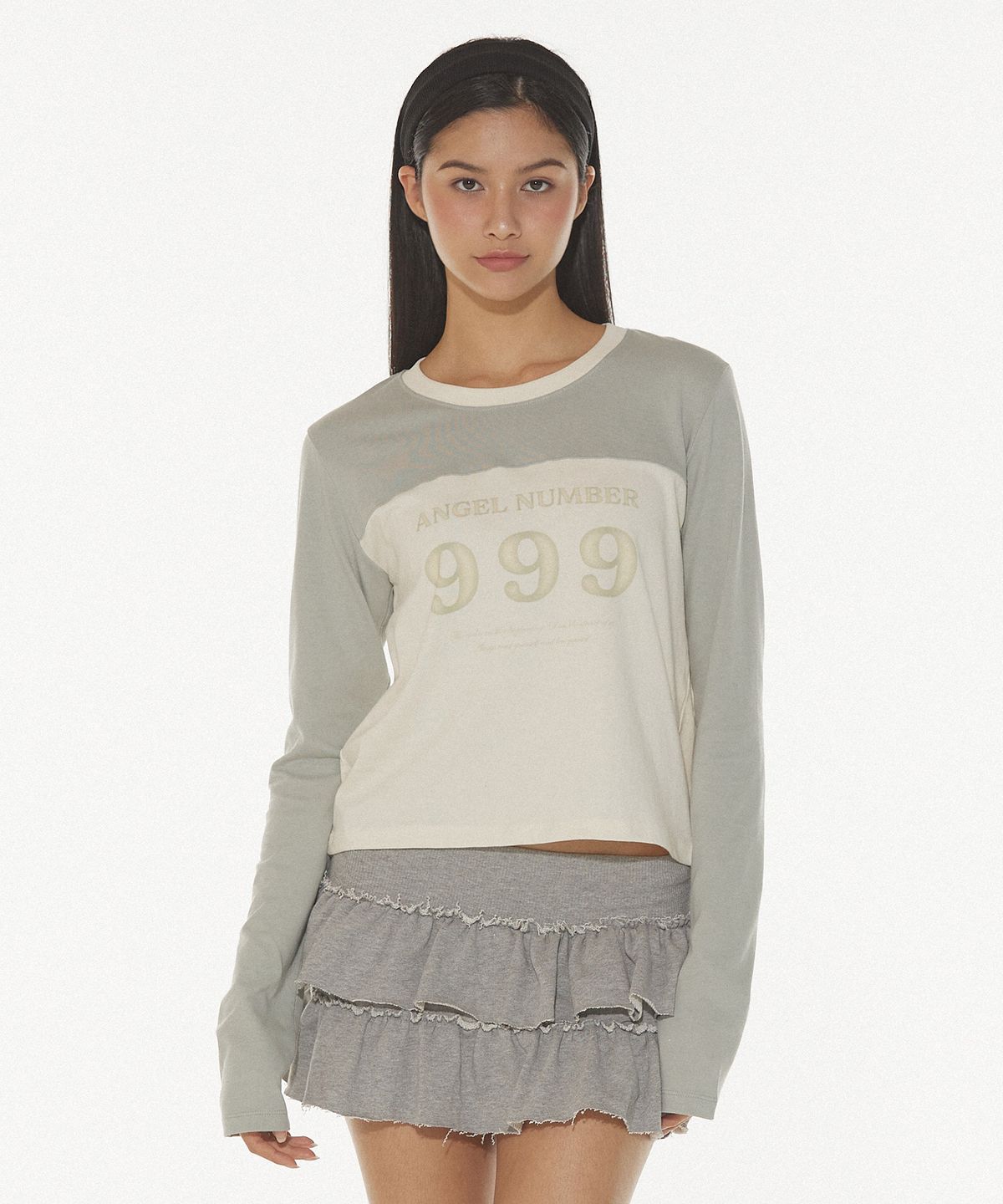디어스토커(DEARSTALKER) ANGEL NUMBER CROP T - MINT