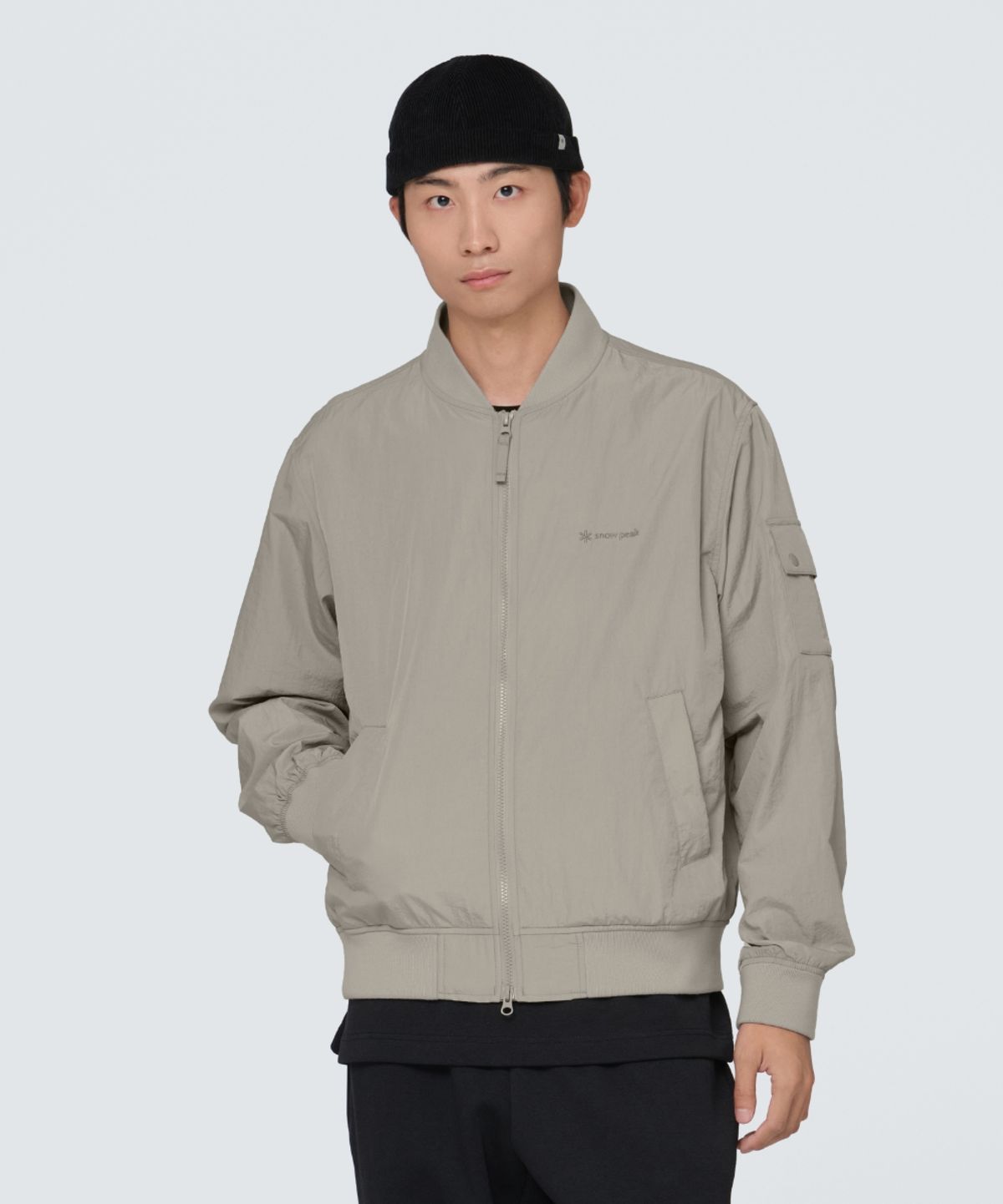 스노우피크 어패럴(SNOWPEAK APPAREL) 우븐 패치 봄버 자켓 (S24FMTWB36) Fog Gray