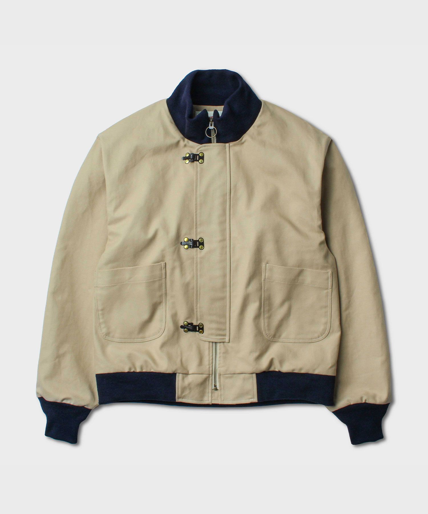 MUSINSA | VDR NAVY DECK HOOK JACKET [Khaki]