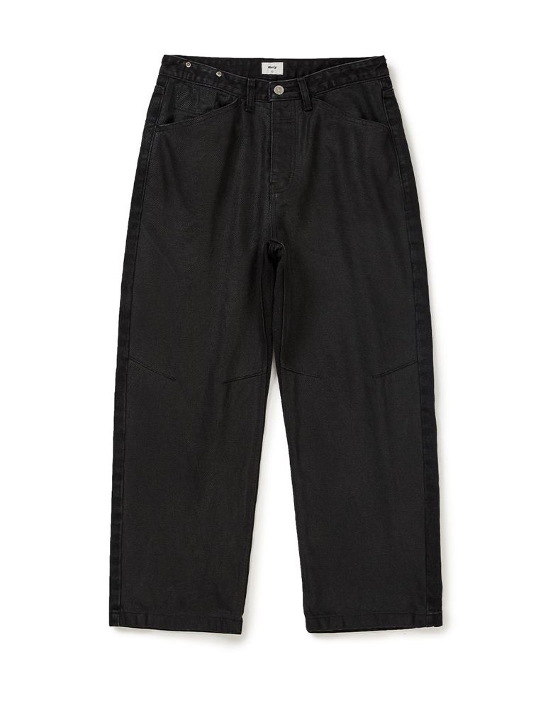 [Mmlg] MM COATED DENIM PANTS (BLACK)