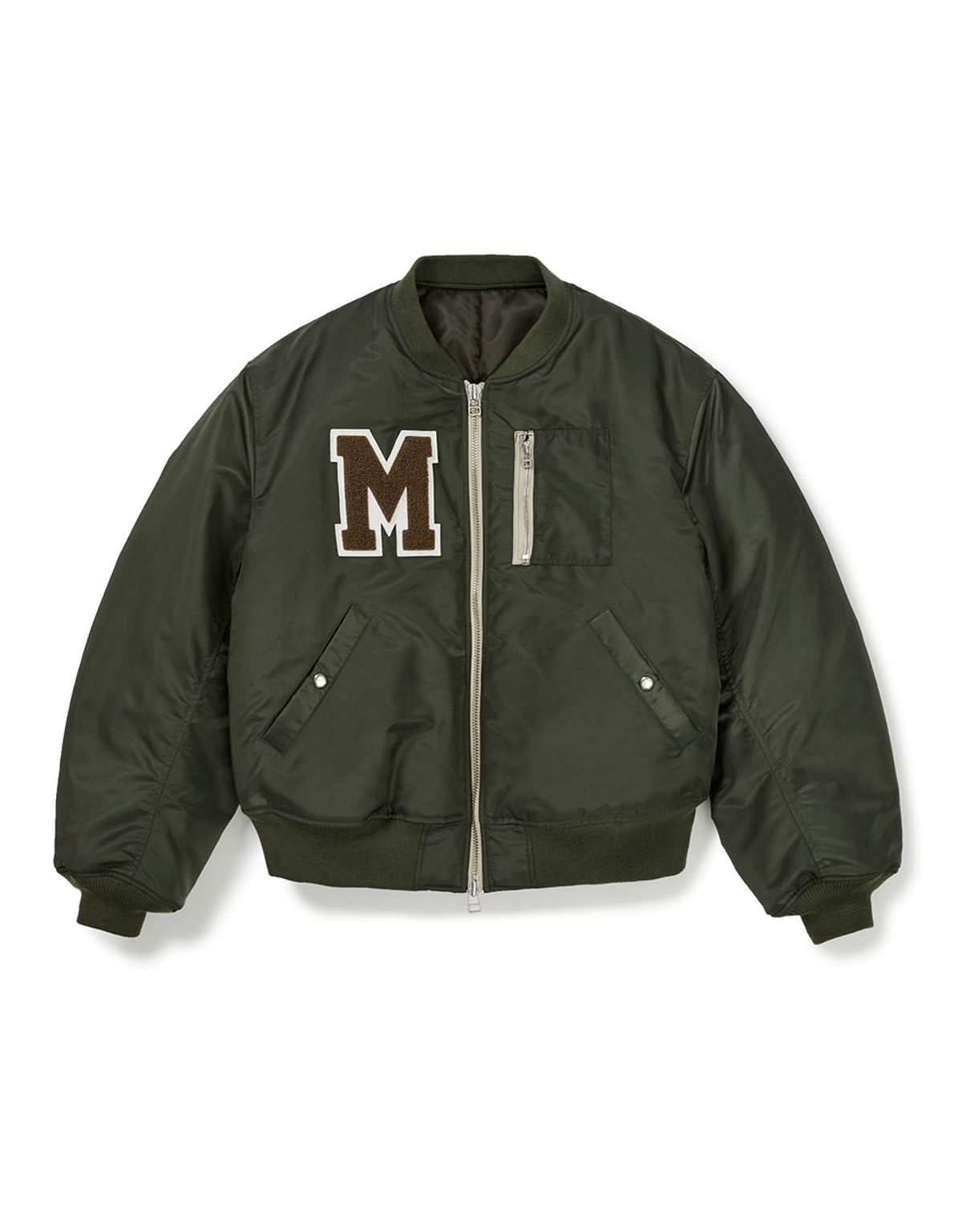 엠엠엘지(MMLG) [Mmlg] FAMILY NAME FLIGHT JACKET (OLIVE)