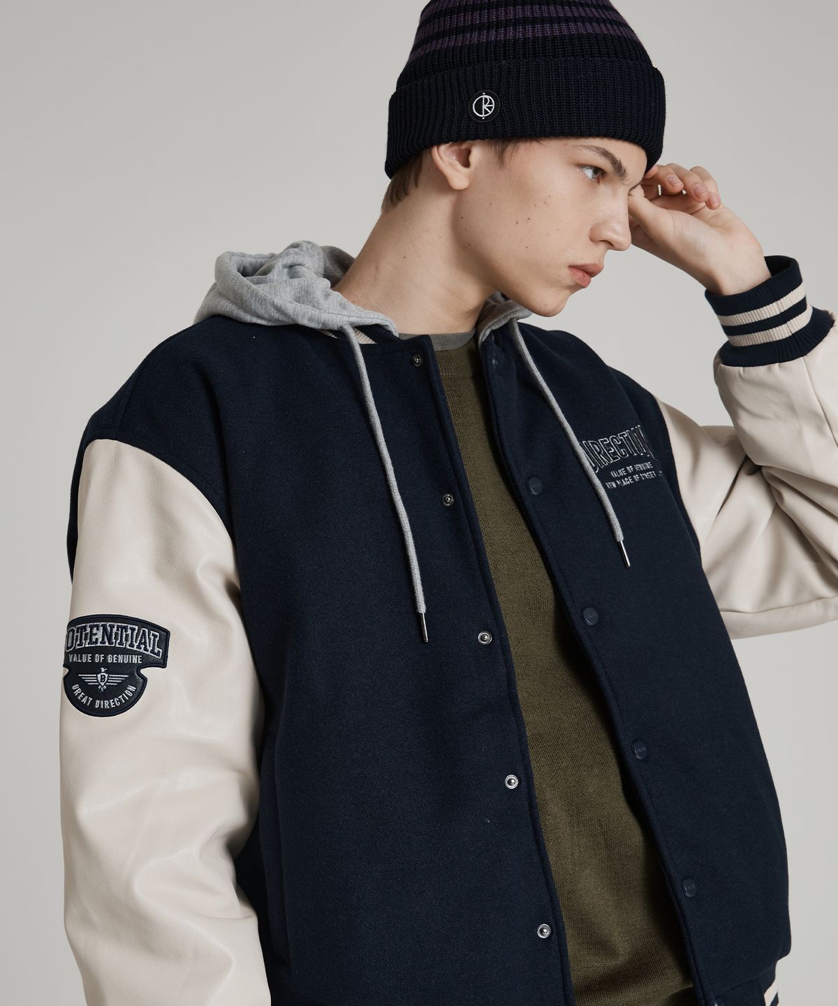 벙커버스터(BUNKERBUSTER) 디렉션 울 패딩 항공점퍼 NAVY (MP1JU010-066)