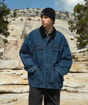 데님 트러커 필드 퀼팅 자켓 블루 FDJ102