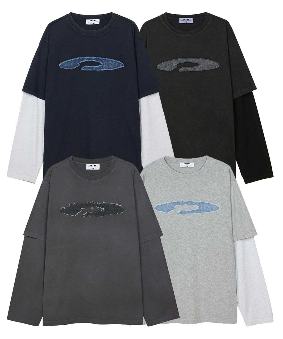 에프디알(FDR) Double Layer Applique Long Sleeve_4 Color