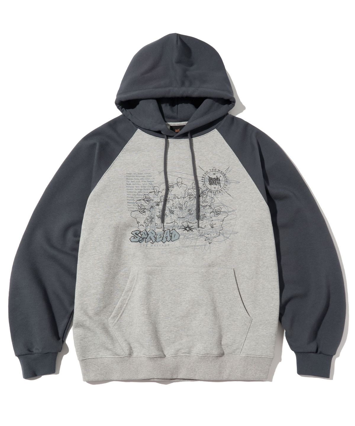 브라운브레스(BROWNBREATH) CLIQUE V2 HOODIE - MELANGE GREY