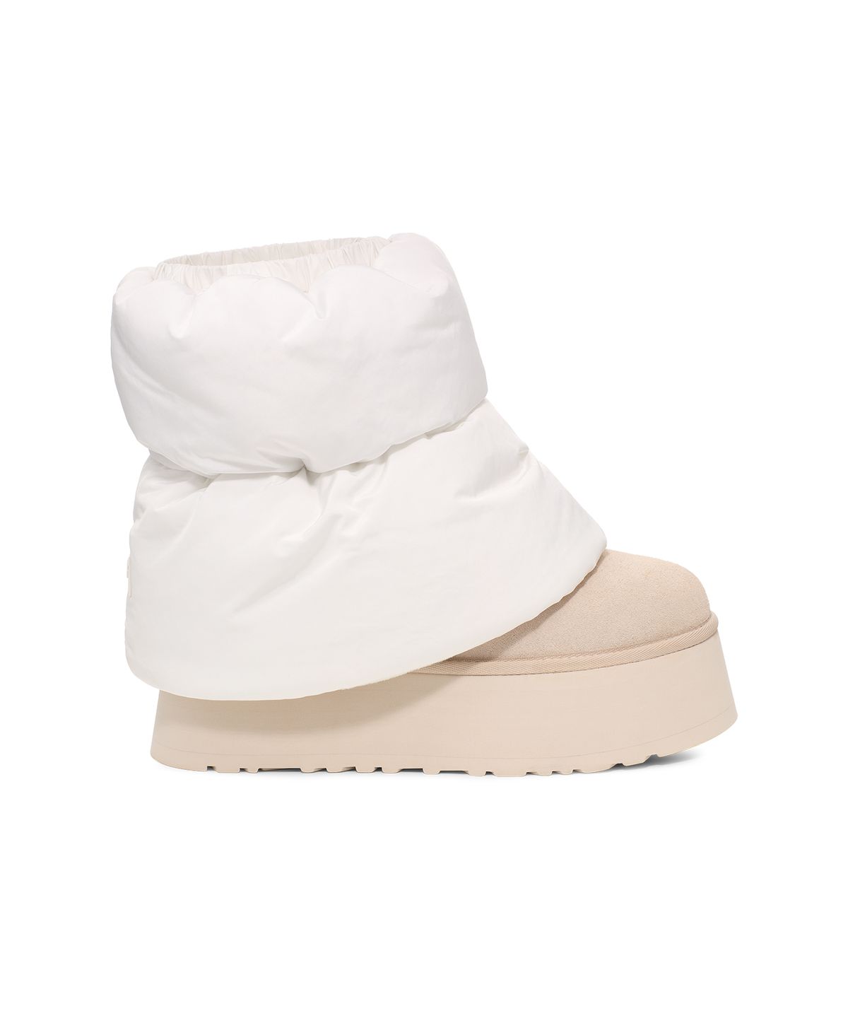 어그(UGG) [WOMEN] 리버시블 레그워머 플랫폼 미니부츠 (클래식 미니 디퍼 푸퍼) - 화이트/세라믹 / 1158275WCRM