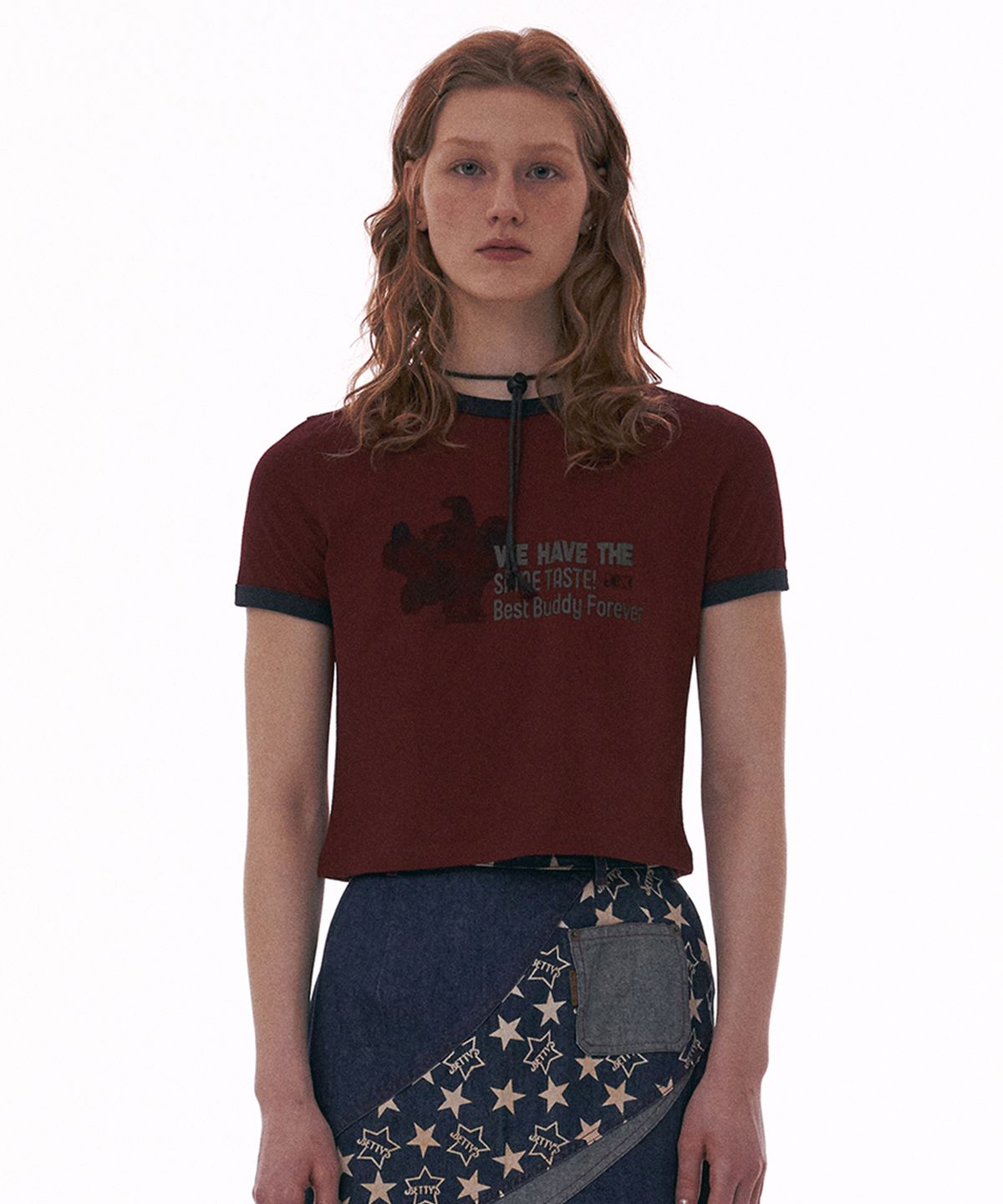 테켓(TEKET) BBF Ringer Tee Burgundy