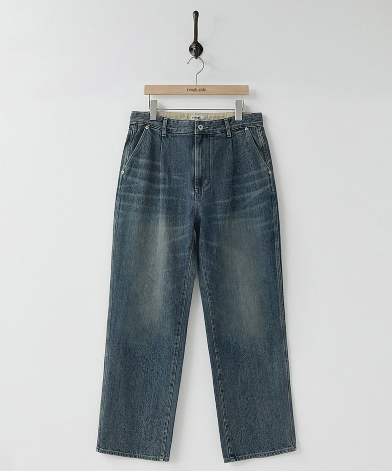 Drape Denim Pants Medium Blue