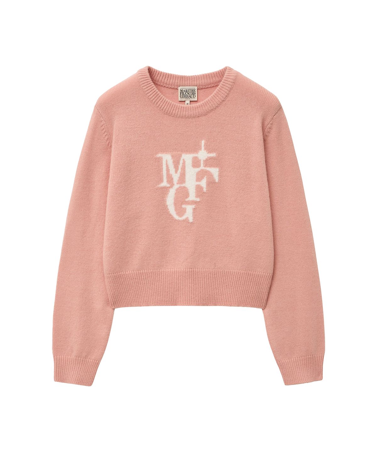 마리떼 스포츠(MARITHÉ SPORT) MOUVEMENT W M+FG LOGO CROP PULLOVER pink
