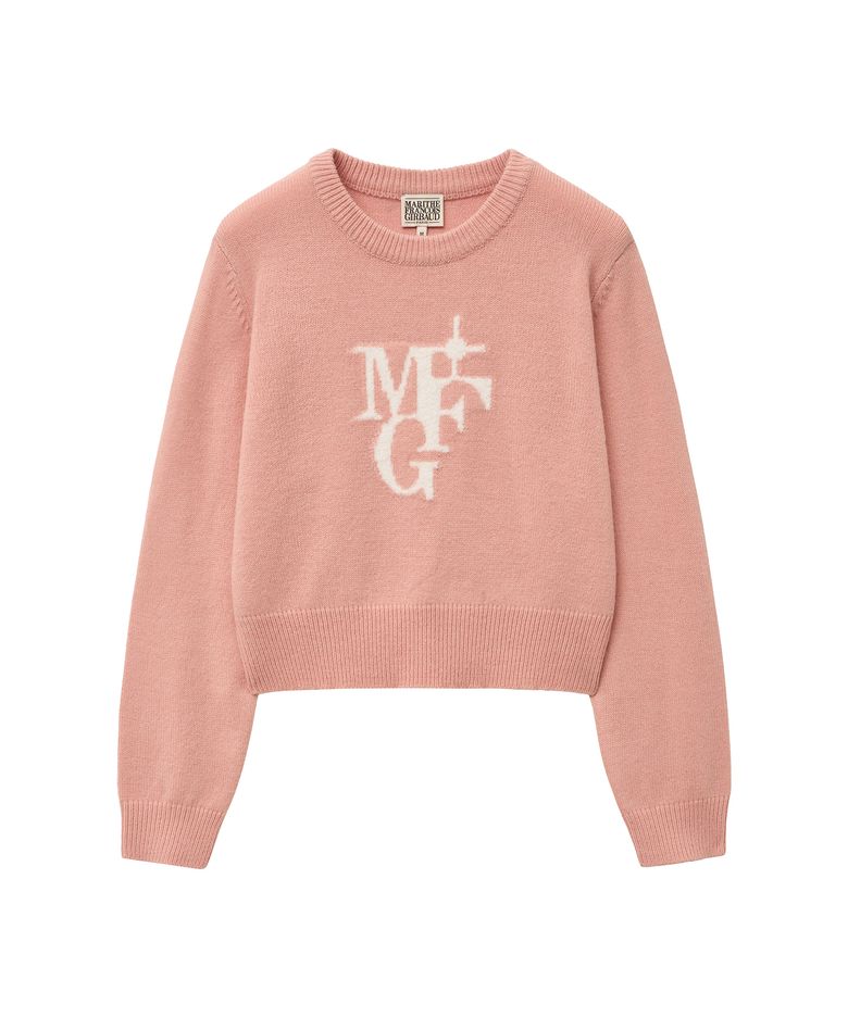 MOUVEMENT W M+FG LOGO CROP PULLOVER pink