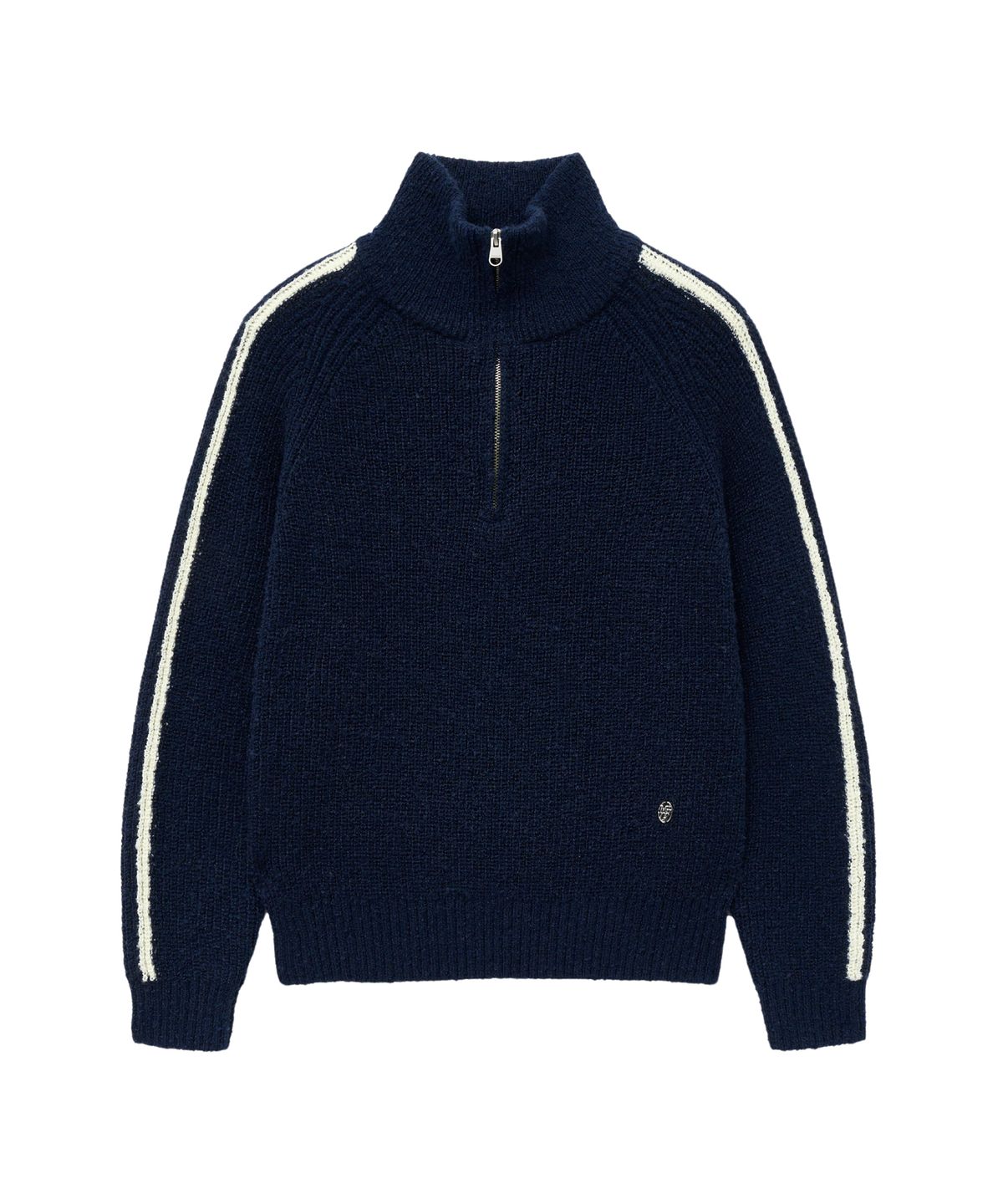 마리떼 스포츠(MARITHÉ SPORT) MOUVEMENT HALF ZIP-UP SWEATER navy