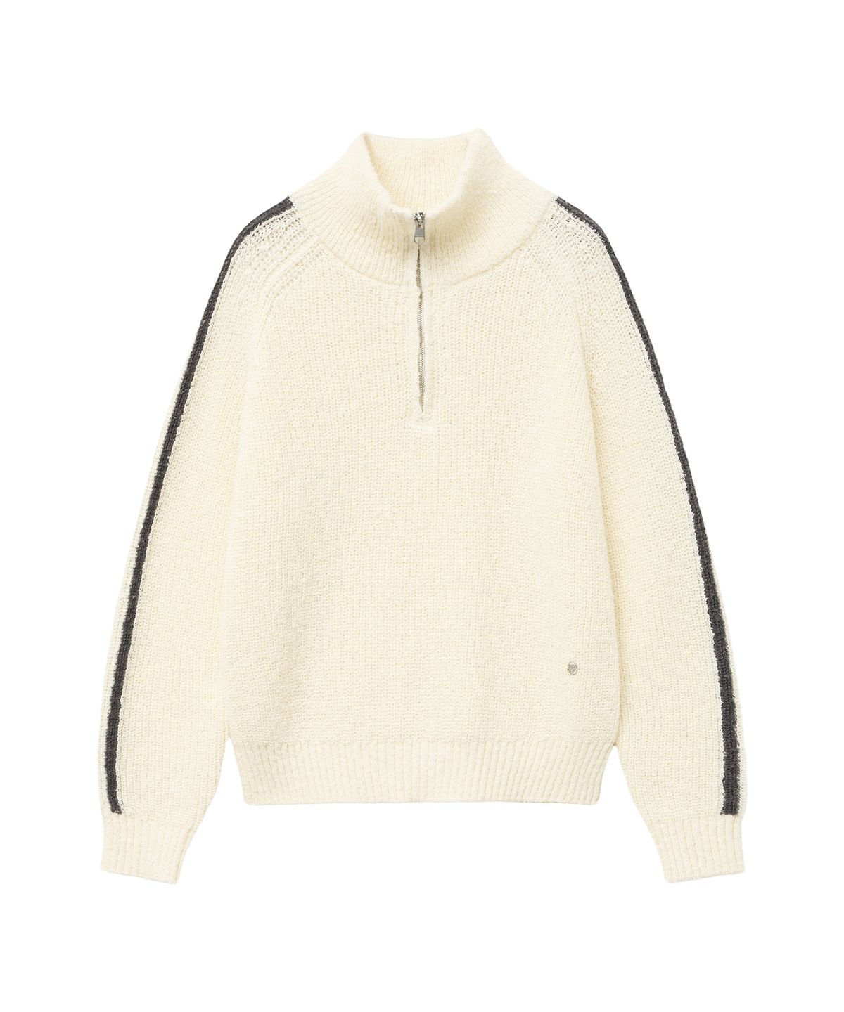 마리떼 스포츠(MARITHÉ SPORT) MOUVEMENT HALF ZIP-UP SWEATER ivory