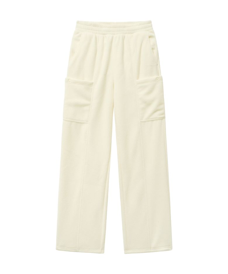 MOUVEMENT FLEECE WIDE PANTS ivory