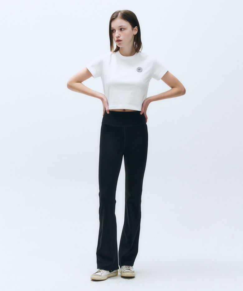 MOUVEMENT W CLASSIC LOGO BOOTCUT LEGGINGS black
