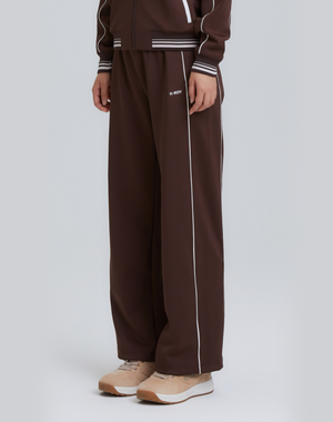 바시티 트랙 팬츠 (블랙/레드브라운)