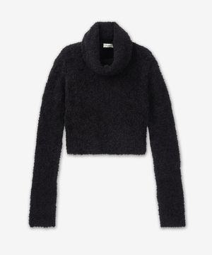 크롭 터틀넥 니트 - 블랙 / 802477Y76UX1000