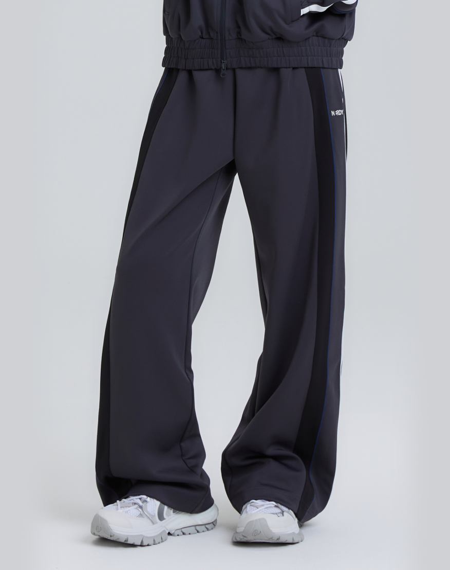 MUSINSA | NDY (nerdy) Triple Line Track Pants (Burgundy/Navy/Charcoal)