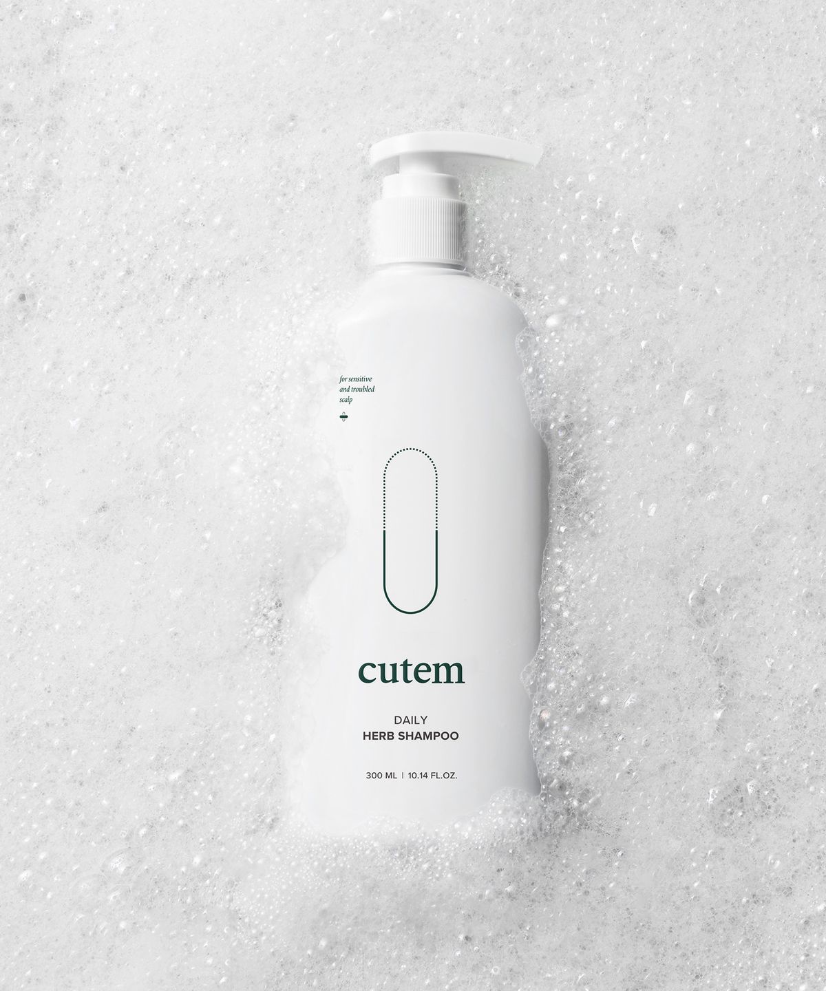 큐템(CUTEM) 데일리 허브 샴푸 300ml
