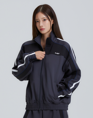 트리플 라인 트랙 탑 (버건디/네이비/차콜)