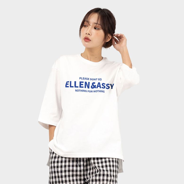 Nothiong 7부 옆트임 티셔츠
