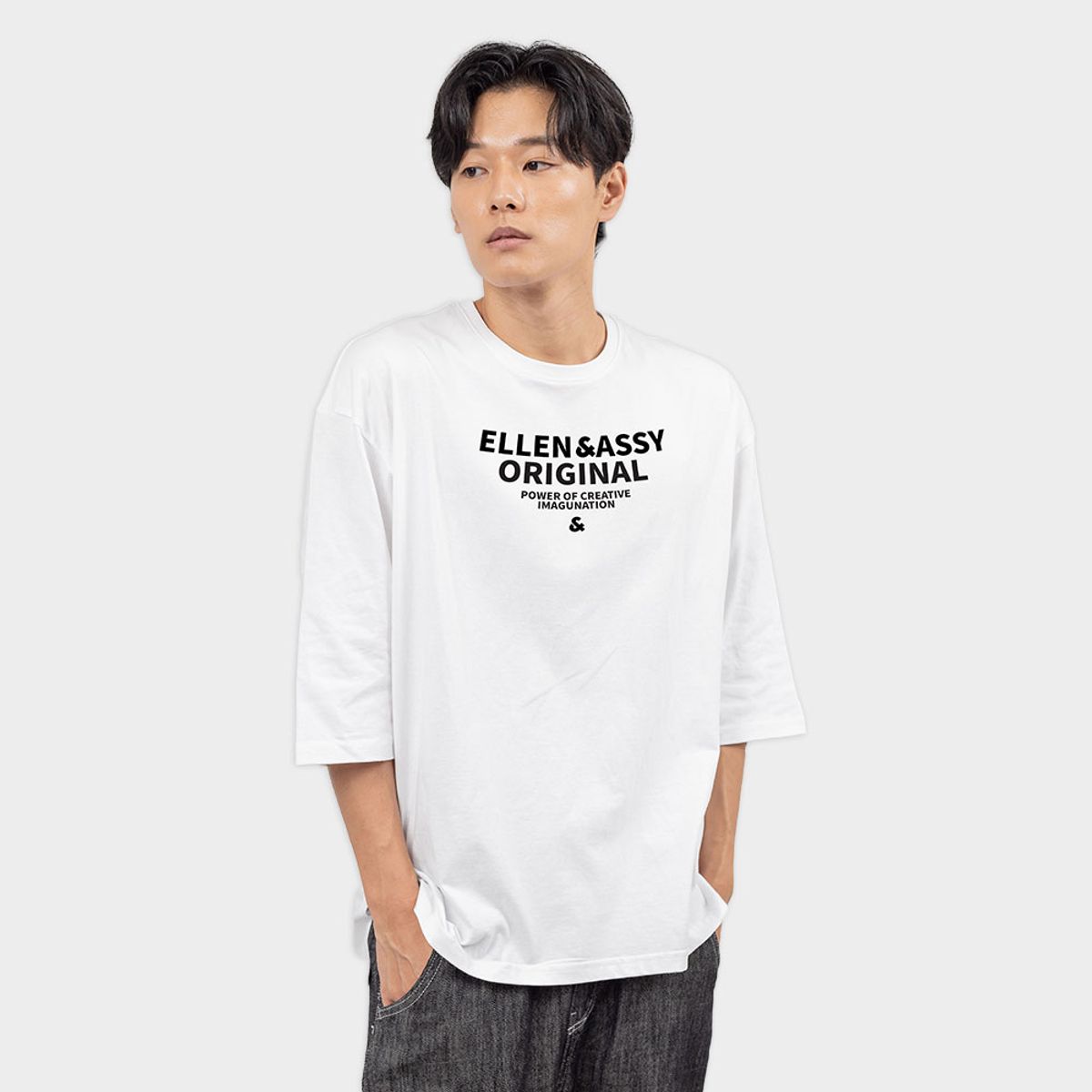 엘런아시(ELLENASSY) EA엘런오리지널 7부 옆트임 티셔츠