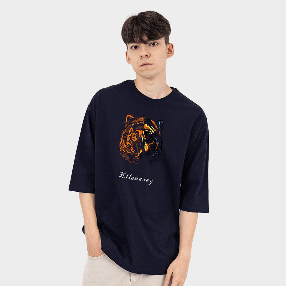 엘런아시(ELLENASSY) EA타이거 7부 티셔츠