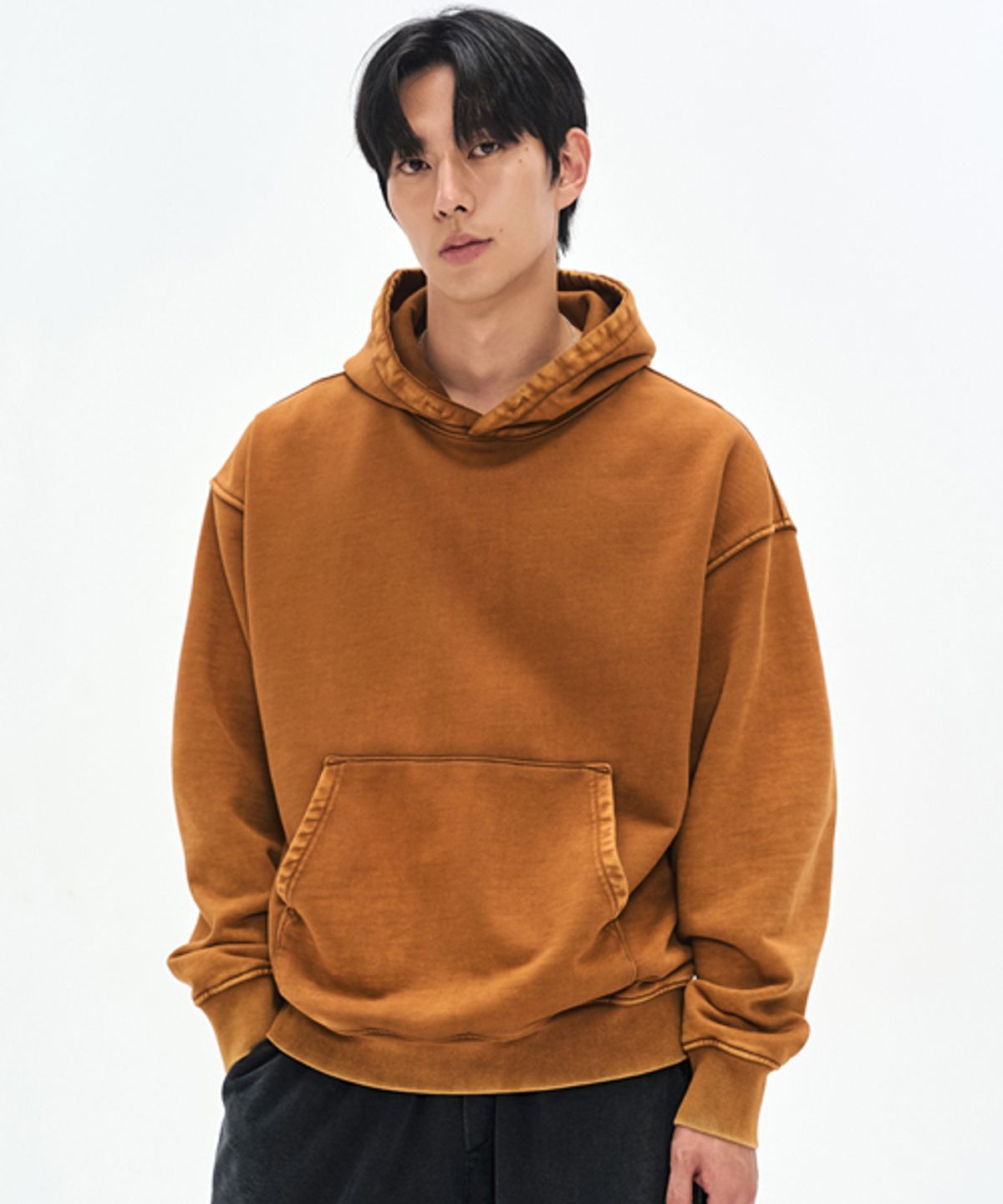 소버먼트(SOVERMENT) 890G 컷 블리치 후드-에시드 카멜-