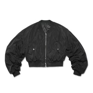 크롭셔링 항공점퍼-블랙