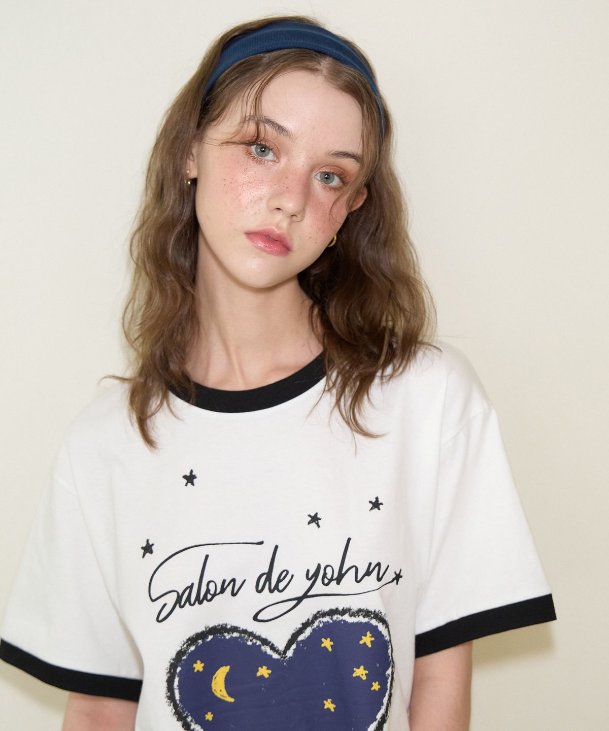 살롱 드 욘(SALON DE YOHN) Heart Loose Fit Short Sleeve T
