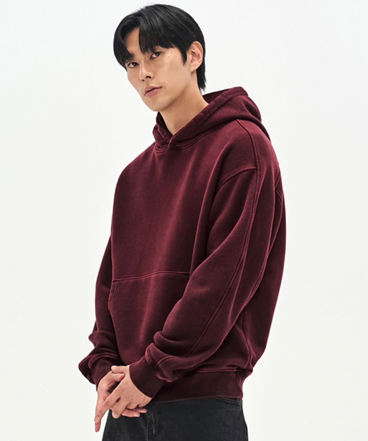 소버먼트(SOVERMENT) 890G 머드 다잉 후드-더스키 버건디-