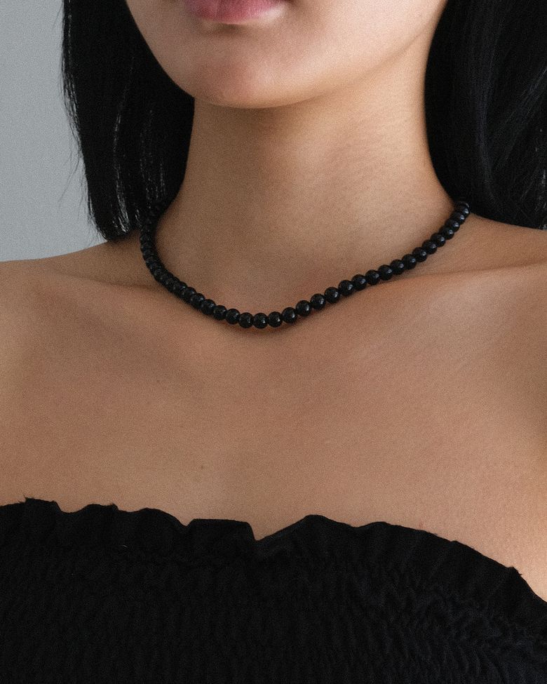 Black Onyx Necklace (Silver925)