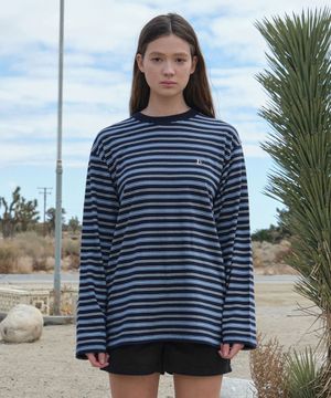 LONG SLEEVE STRIPED T-SHIRT_NAVY_LC267TS16NV