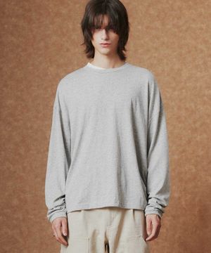 더블넥 롱슬리브_GREY