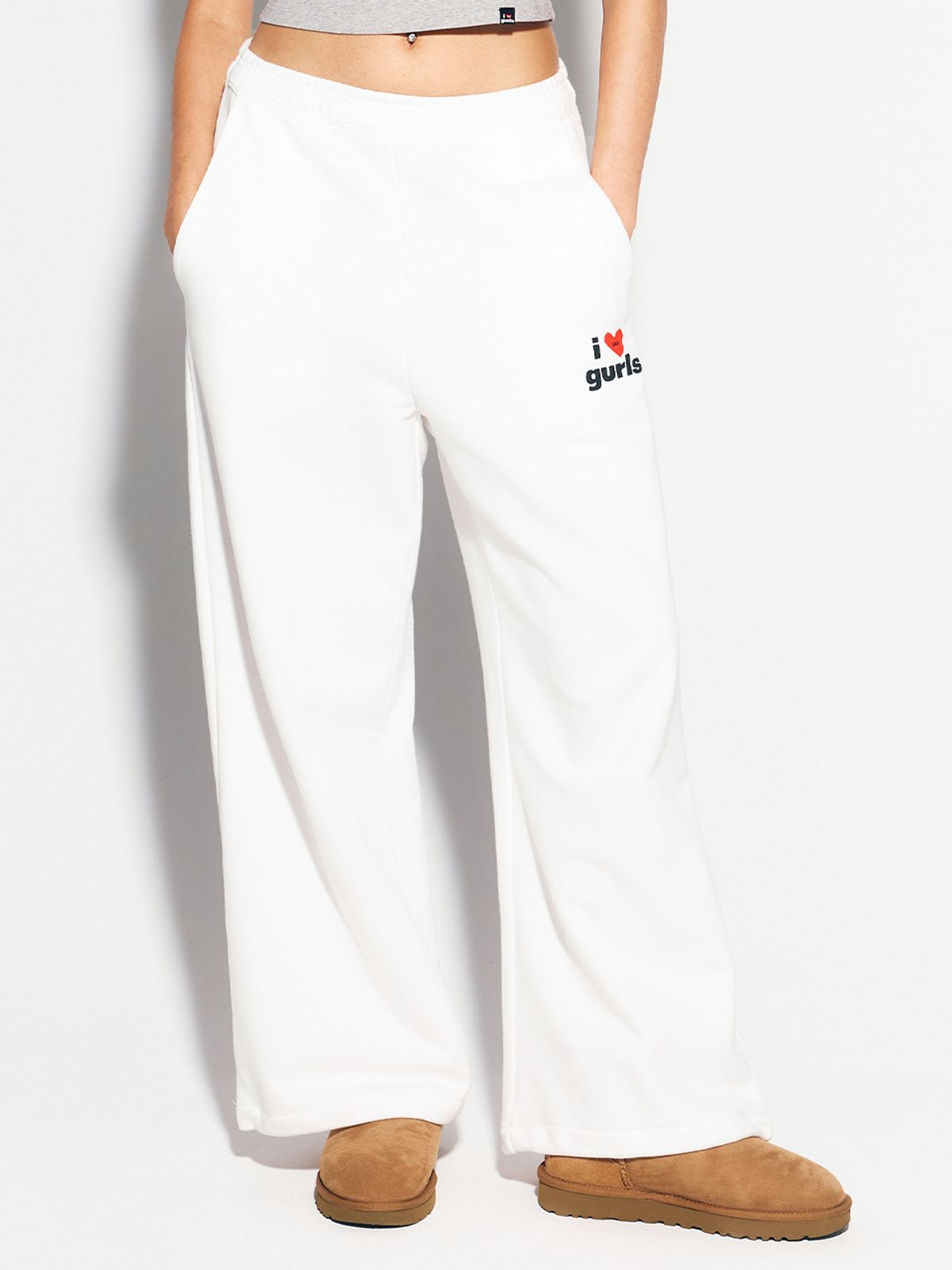 에즈이프 캘리(ASIF CALIE) GURLS LOGO SWEAT PANTS WHITE