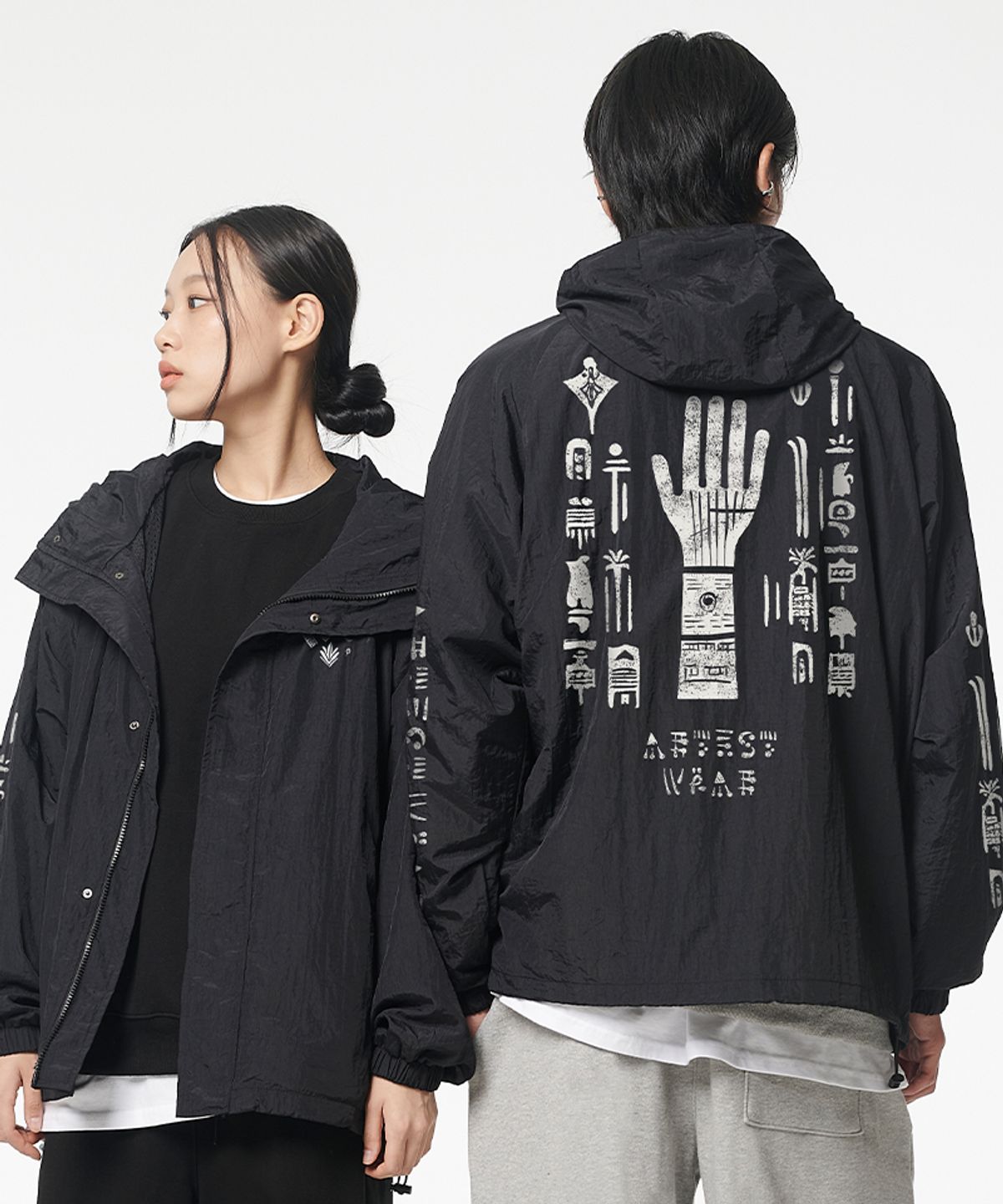 아티스트웨어(ARTISTWEAR) [ATW] 히에로글리프 후드 바람막이