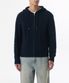 아란 케이블 니트 후디드 집업 [네이비]