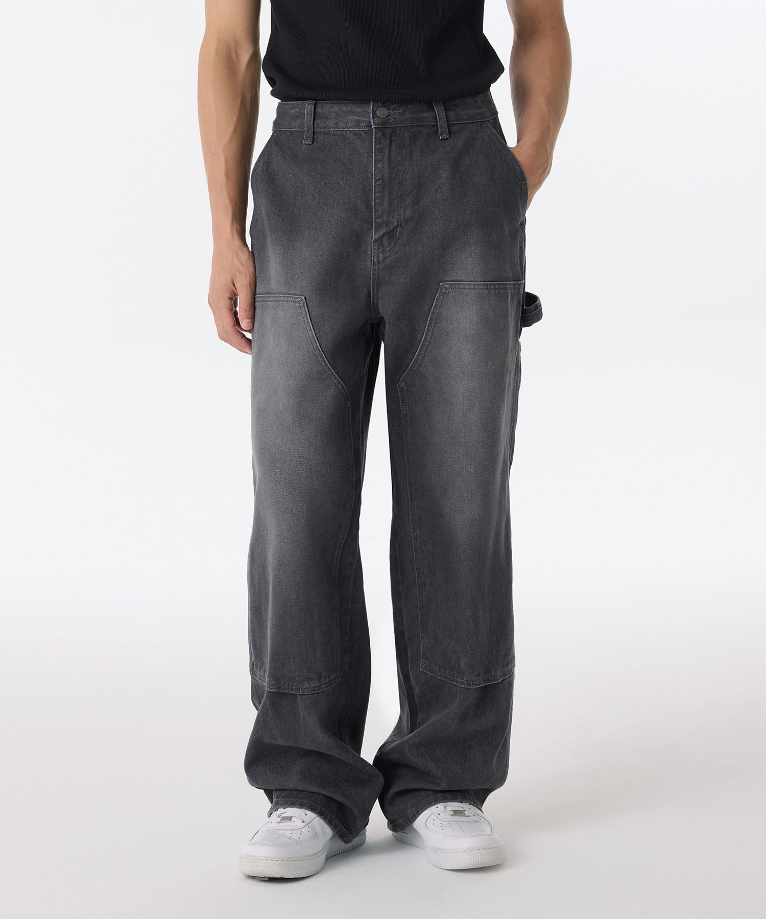MUSINSA | MUSINSA STANDARD Pigment Denim Wide Double Knee