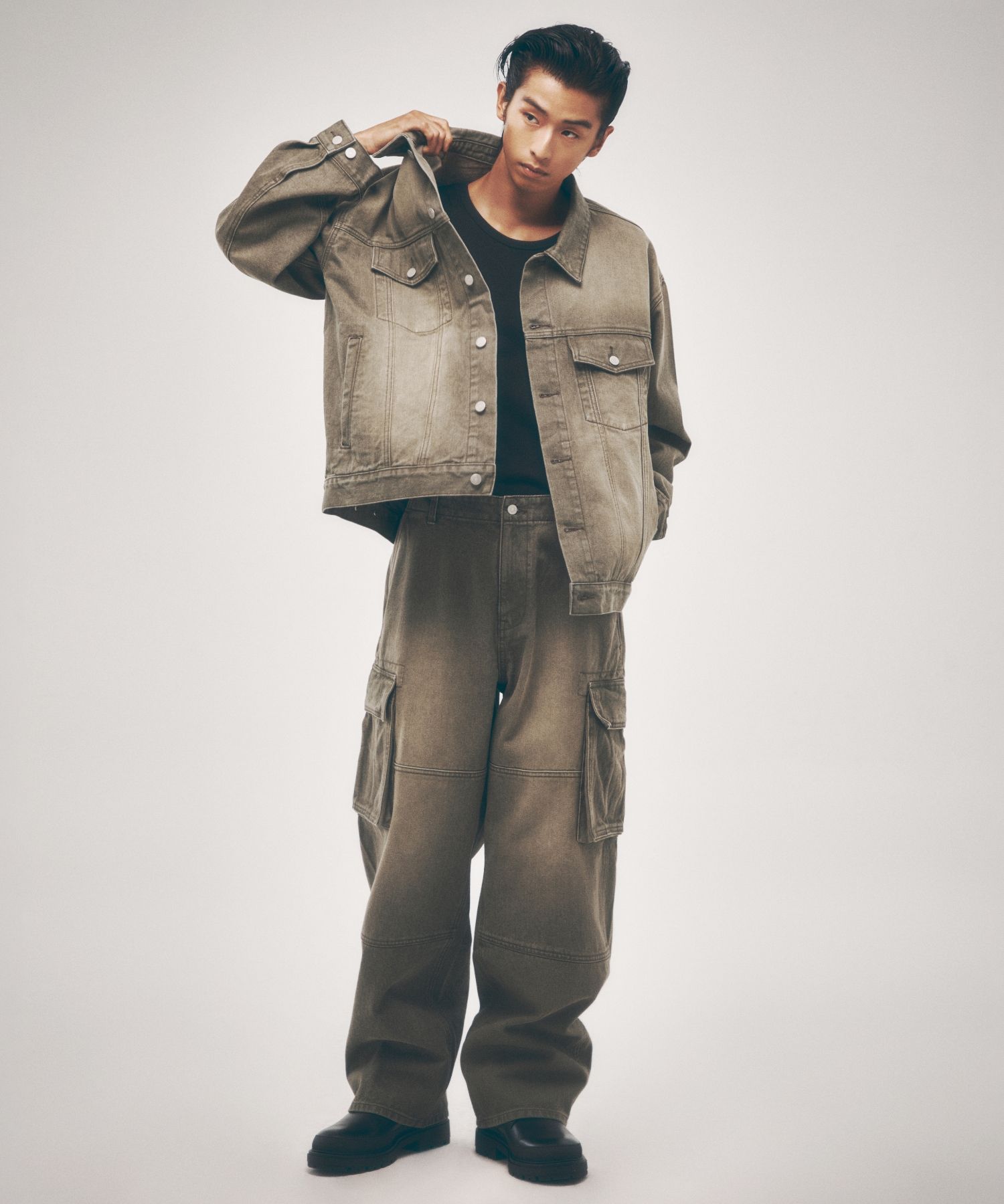 ★MUSINSA STANDARD★ Pigment Extra Wide Cargo Denim Pants Sm MUSINSA | MUSINSA STANDARD Pigment Extra Wide Cargo Denim